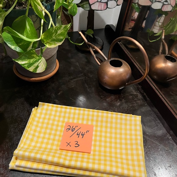 Vintage Bundle of 3 gingham pieces of fabric - Picture 11 of 13